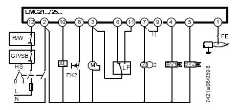 Diagrama de conexiuni automat pt arzator LMG 21